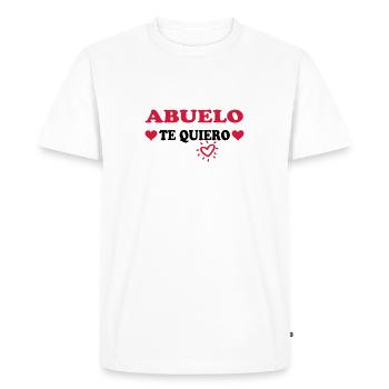 Abuelo te quiero - T-shirt Premium bio Homme - blanc - Devant - Nico (187cm)