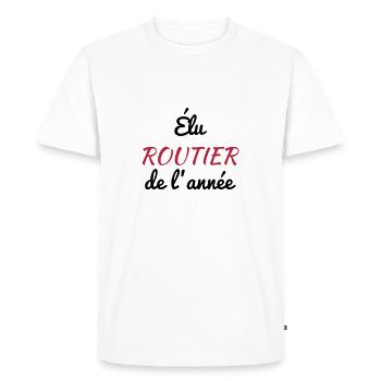Trucker LKW Fahrer Routier Truck Camion Transport - Men's Premium Organic T-Shirt - white - Front - Nico (187cm)