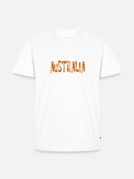 AUSTRALIA - Männer Premium Bio T-Shirt - Weiß