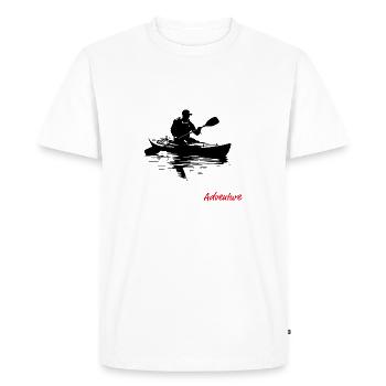 Kayak Adventure - Men's Premium Organic T-Shirt - white - Front - Nico (187cm)