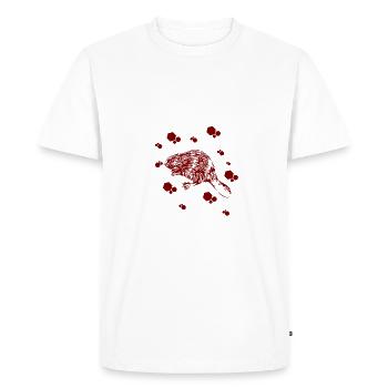 Marten - Ermine - Weasel - Men's Premium Organic T-Shirt - white - Front - Nico (187cm)