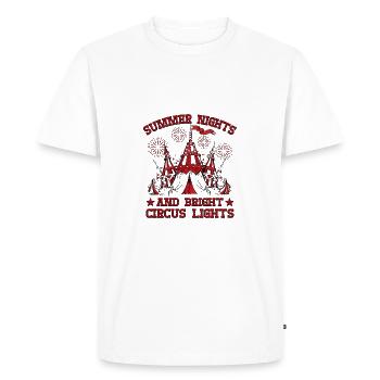 Cadeaux d’artiste de cirque léger de cirque de nuit d’été - T-shirt Premium bio Homme - blanc - Devant - Nico (187cm)