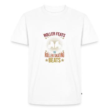 Patineur à roulettes Party Roller Skating Beats idée cadeau - T-shirt Premium bio Homme - blanc - Devant - Nico (187cm)