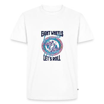 Rollerblades Blade Eight Wheels Let ́s Roll Cadeaux - T-shirt Premium bio Homme - blanc - Devant - Nico (187cm)