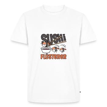 Lovers of Japanese cuisine Sushi Whisperer Sushi - Men's Premium Organic T-Shirt - white - Front - Nico (187cm)