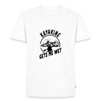 Le kayak me mouille | Kayak drôle - T-shirt Premium bio Homme - blanc - Devant - Nico (187cm)