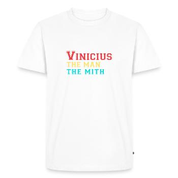 Vinicius - The Man, The Mith, The Legend - Men's Premium Organic T-Shirt - white - Front - Nico (187cm)