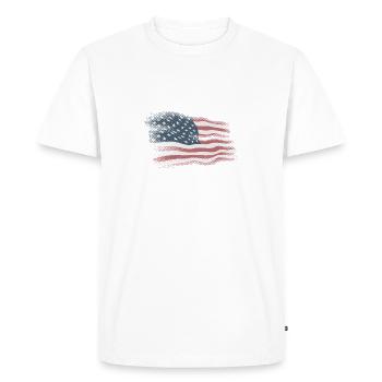 Drapeau des États-Unis - T-shirt Premium bio Homme - blanc - Devant - Nico (187cm)