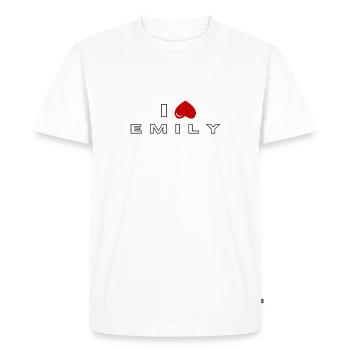 Je déteste Emily - T-shirt Premium bio Homme - blanc - Devant - Nico (187cm)