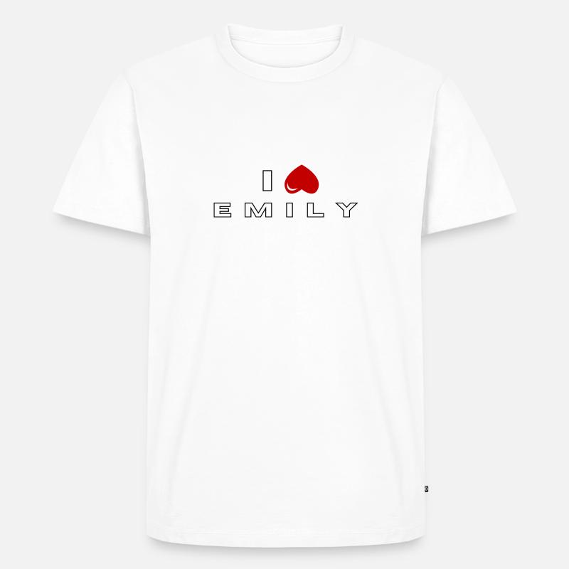 Ich hasse Emily - Männer Premium Bio T-Shirt - Weiß