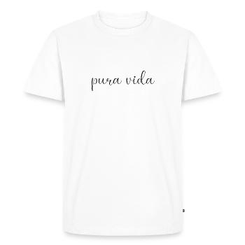 Pura Vida - T-shirt Premium bio Homme - blanc - Devant - Nico (187cm)