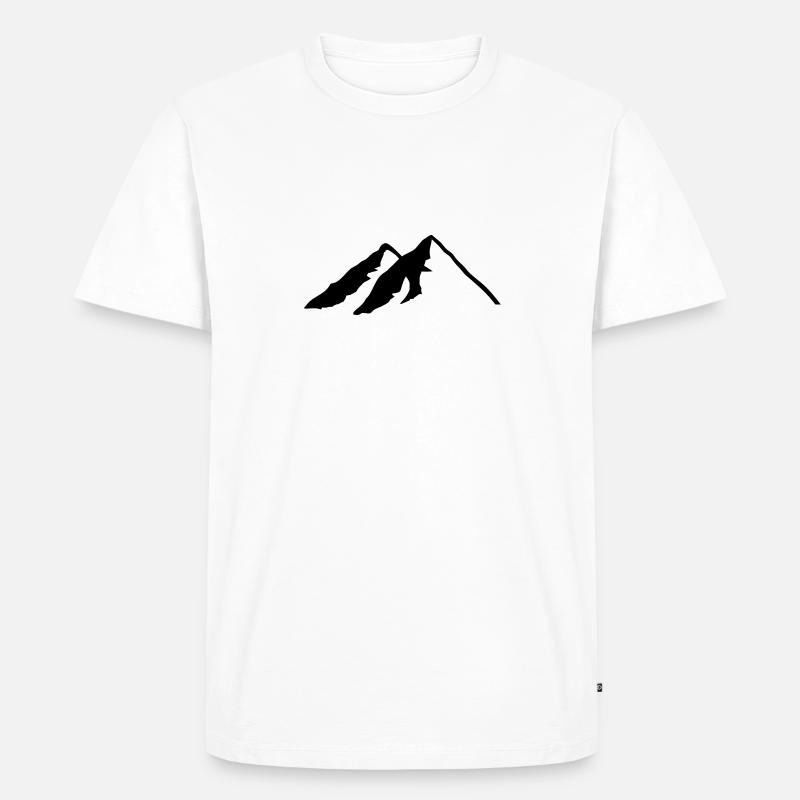 Berg - Männer Premium Bio T-Shirt - Weiß