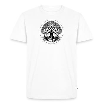 arbre de vie, symbole de spiritualité - T-shirt Premium bio Homme - blanc - Devant - Nico (187cm)