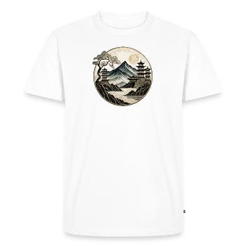 dessin traditionnel chinois, logo oriental, asie - T-shirt Premium bio Homme - blanc - Devant - Nico (187cm)