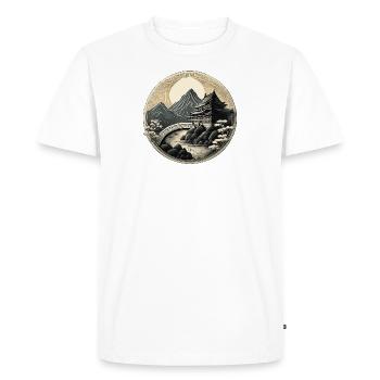 Chinese Style Landscape, Oriental Landscape, Japan - Men's Premium Organic T-Shirt - white - Front - Nico (187cm)