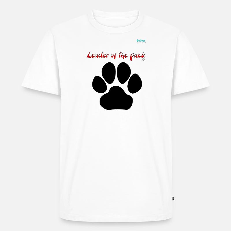Leitwolf - Männer Premium Bio T-Shirt - Weiß