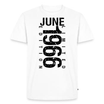 Anniversaire Juin 1966 Juin né en June 1966 - T-shirt Premium bio Homme - blanc - Devant - Nico (187cm)