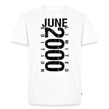 Birthday June 2000 June born in June 2000 - Men's Premium Organic T-Shirt - white - Front - Nico (187cm)
