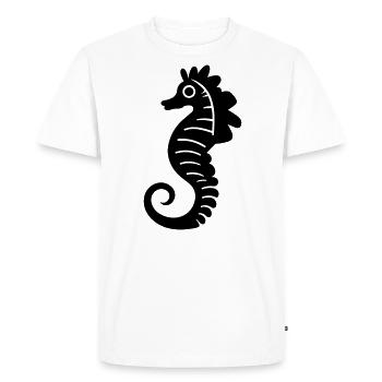 Sea horse - Men's Premium Organic T-Shirt - white - Front - Nico (187cm)