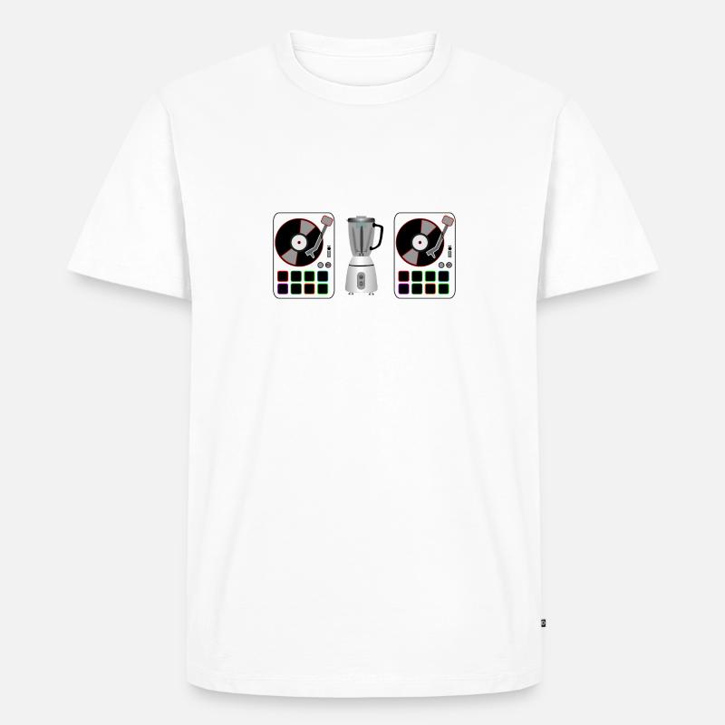 DJ controller with mixer - Men's Premium Organic T-Shirt - white