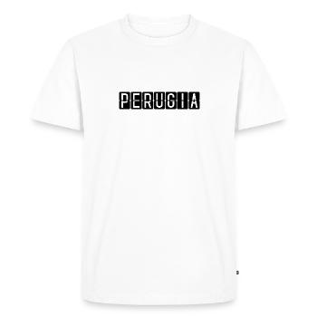 Perugia airport sign - Men's Premium Organic T-Shirt - white - Front - Nico (187cm)