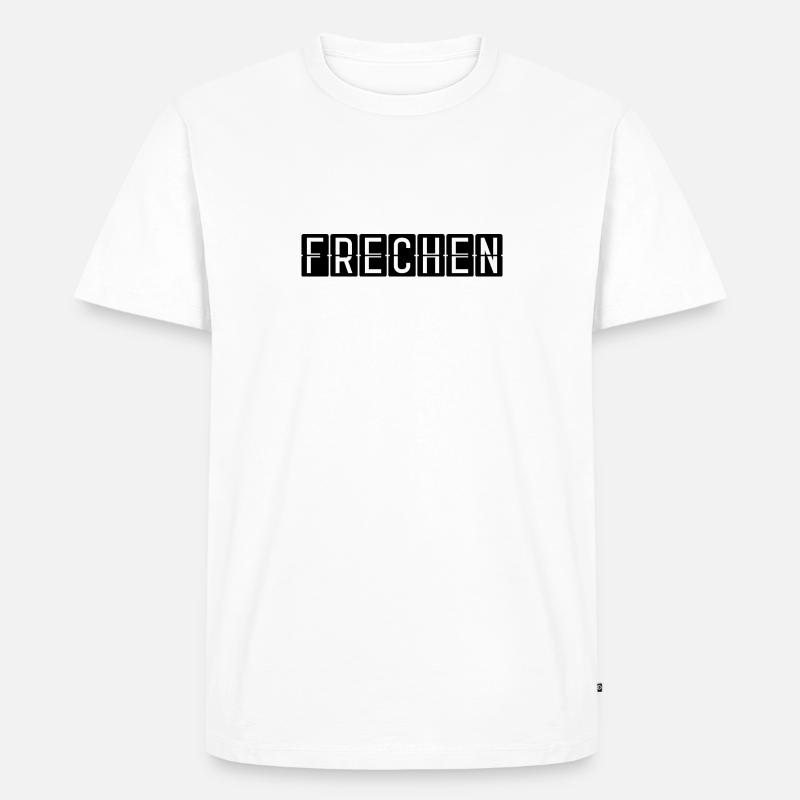 Frechen Flughafentafel - Männer Premium Bio T-Shirt - Weiß