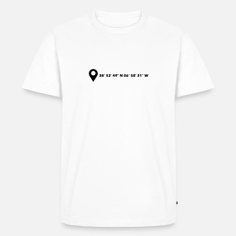 Badajoz coordinates - Men's Premium Organic T-Shirt - white