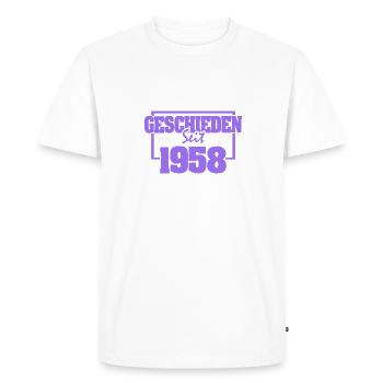 1958 - T-shirt Premium bio Homme - blanc - Devant - Nico (187cm)