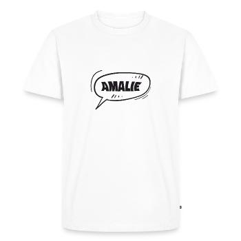 Cadeau pour Amalie - T-shirt Premium bio Homme - blanc - Devant - Nico (187cm)