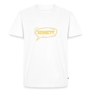 Bennett - T-shirt Premium bio Homme - blanc - Devant - Nico (187cm)