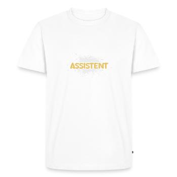 Assistant - Men's Premium Organic T-Shirt - white - Front - Nico (187cm)