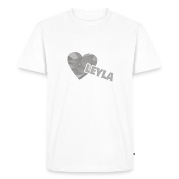Leyla - Men's Premium Organic T-Shirt - white - Front - Nico (187cm)