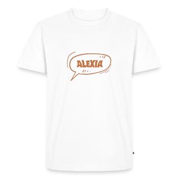 Alexia - Men's Premium Organic T-Shirt - white - Front - Nico (187cm)