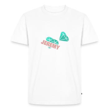 Papa Jeremy - Men's Premium Organic T-Shirt - white - Front - Nico (187cm)