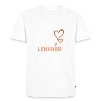 Gift for Lennard - Men's Premium Organic T-Shirt - white - Front - Nico (187cm)