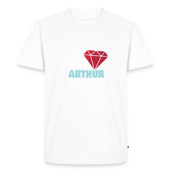 Noble Arthur - T-shirt Premium bio Homme - blanc - Devant - Nico (187cm)