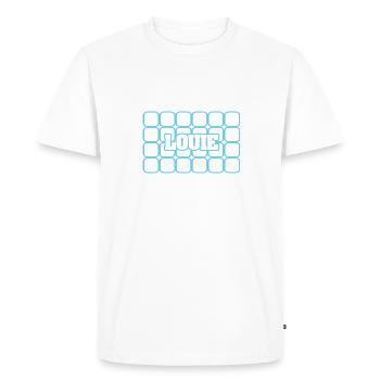 Louie as a man's name - Men's Premium Organic T-Shirt - white - Front - Nico (187cm)
