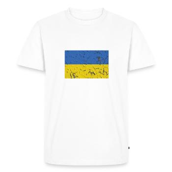 Ukraine - Men's Premium Organic T-Shirt - white - Front - Nico (187cm)