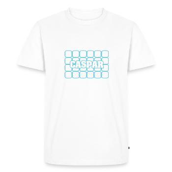 Caspar comme nom d’homme - T-shirt Premium bio Homme - blanc - Devant - Nico (187cm)