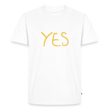YES - yes to everything - Men's Premium Organic T-Shirt - white - Front - Nico (187cm)