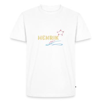 Henrik as a gift - Men's Premium Organic T-Shirt - white - Front - Nico (187cm)