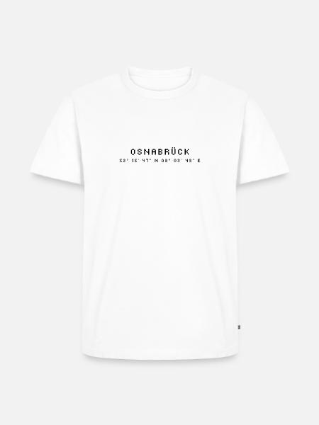 Coordonnées d’Osnabrück - T-shirt Premium bio Homme - blanc