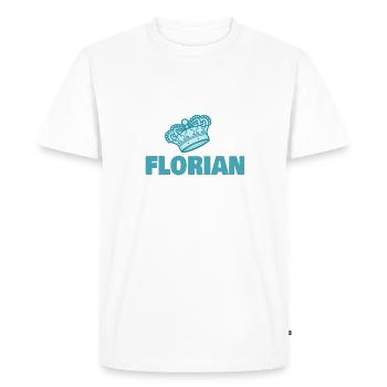Cadeau pour Florian - T-shirt Premium bio Homme - blanc - Devant - Nico (187cm)