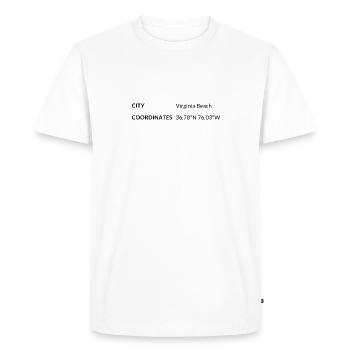 Virginia Beach Virginie États-Unis les coordonnées - T-shirt Premium bio Homme - blanc - Devant - Nico (187cm)