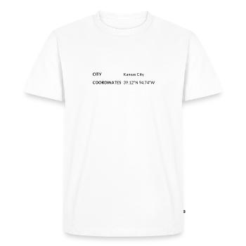 Kansas City, Kansas, USA Coordinates - Men's Premium Organic T-Shirt - white - Front - Nico (187cm)
