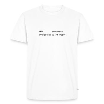 Oklahoma City Oklahoma États-Unis coordonnées - T-shirt Premium bio Homme - blanc - Devant - Nico (187cm)