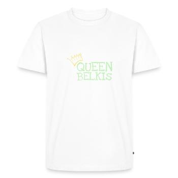 Belkis comme prénom - T-shirt Premium bio Homme - blanc - Devant - Nico (187cm)