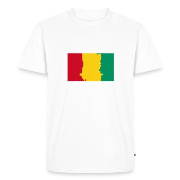 Guinée - T-shirt Premium bio Homme - blanc - Devant - Nico (187cm)