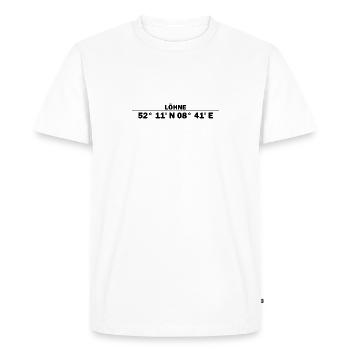 Wages Coordinates - Men's Premium Organic T-Shirt - white - Front - Nico (187cm)
