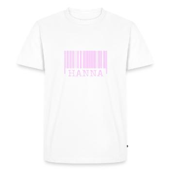Nom: Hanna - T-shirt Premium bio Homme - blanc - Devant - Nico (187cm)